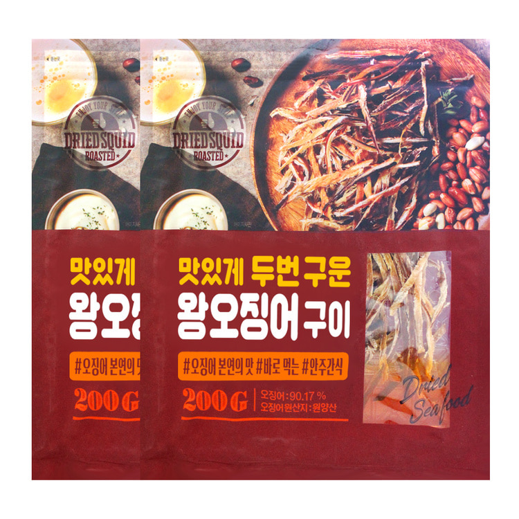 맛있게 두번 구운 왕오징어구이 [200gx2개]